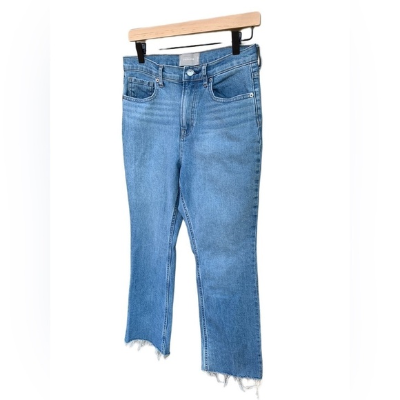 Everlane Straight Crop Jeans Raw Hem Blue 29 Regular | Faded Light Wash - Picture 2 of 7